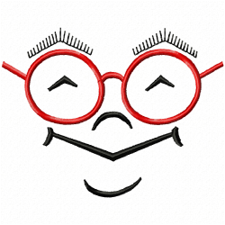 Faces Embroidery Design 2